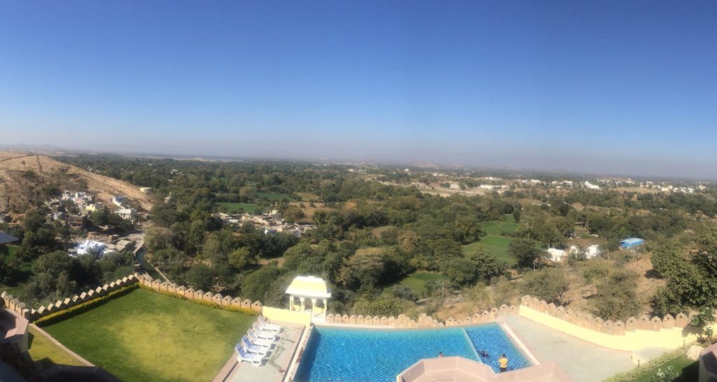 View from Just Brij Bhoomi Resort, bets place to stay at Nathdwara